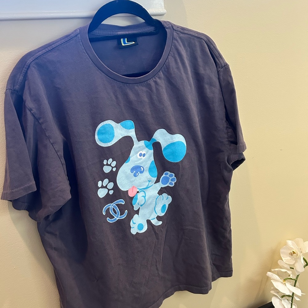 CC Nick Blues Clues Style Graphic T-Shirt Luxury 90s Nostalgia Nickelodeon